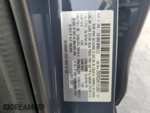 ✅ 2021 Mazda CX-5 Carbon Edition • VIN: JM3KFACY8M0342842 • Lot: 80143555. Listed on Copart with 119,608 mi. Free auction sales archive from the USA and detailed vehicle history report at DreamBid. Image 12.