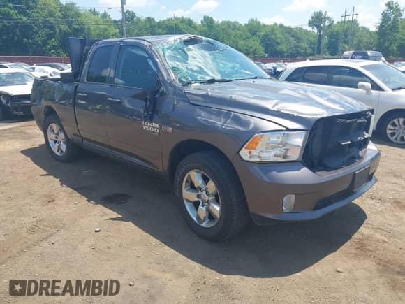 2019 Ram 1500 Tradesman with VIN 1C6RR7FT7KS541259, listed as a IAAI auction lot 42593901 with 90,476 mi miles and . Bid and sale history available at DreamBid. Image 1.