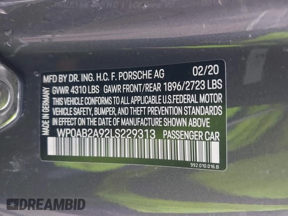 ✅ 2020 Porsche 911 Carrera S • VIN: WP0AB2A92LS229313 • Lot: 42136017. Wystawiony na IAAI z przebiegiem 25 799 mil. Bezpłatny archiwum sprzedaży aukcyjnych z USA i szczegółowy raport historii pojazdu na DreamBid. Zdjęcie 9.