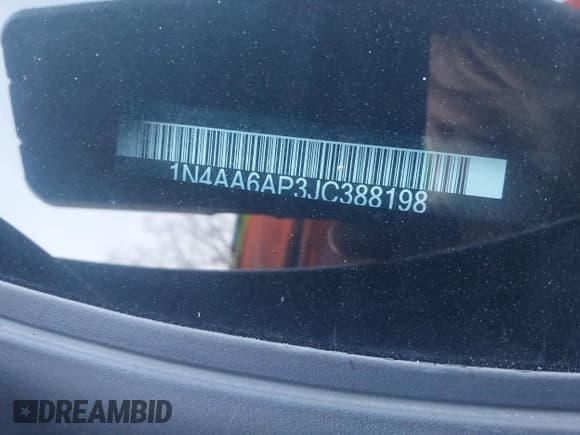 ✅ 2018 Nissan Maxima SV • VIN: 1N4AA6AP3JC388198 • Lot: 43804581. Listed on IAAI with 119,623 mi. Free auction sales archive from the USA and detailed vehicle history report at DreamBid. Image 17.