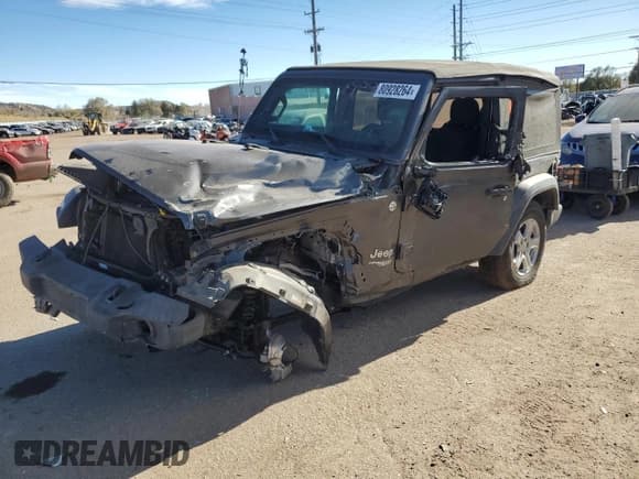 ✅ 2018 Jeep Wrangler Sport S • VIN: 1C4GJXAG4JW164978 • Lot: 80928264. Listed on Copart with Not provided. Free auction sales archive from the USA and detailed vehicle history report at DreamBid. Image 1.