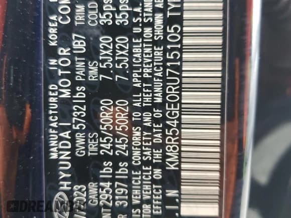 ✅ 2024 Hyundai Palisade Limited • VIN: KM8R54GE0RU715105 • Лот: 79549354. Опубликован ранее на Copart с пробегом 20 509 миль. Бесплатный доступ к архиву аукционных продаж из США и подробный отчёт об истории автомобиля на DreamBid. Изображение 13.