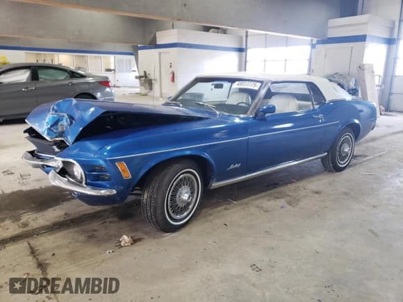 ✅ 1970 Ford Mustang • VIN: 0F03F166660 • Lot: 48023775. Listed on Copart with 87,956 mi. Free auction sales archive from the USA and detailed vehicle history report at DreamBid. Image 1.