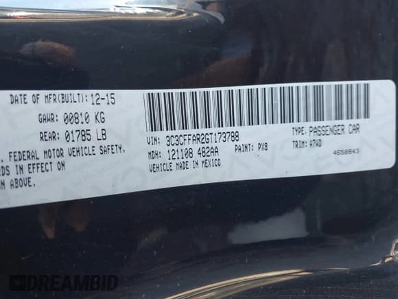 ✅ 2016 FIAT 500 Pop • VIN: 3C3CFFAR2GT173788 • Lot: 43780080. Listed on IAAI with 47,341 mi. Free auction sales archive from the USA and detailed vehicle history report at DreamBid. Image 9.