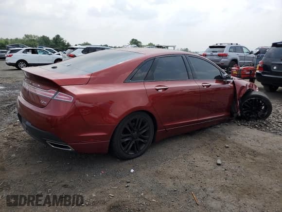 ✅ 2014 Lincoln MKZ Hybrid • VIN: 3LN6L2LU6ER821781 • Lot: 67245205. Listed on Copart with 98,425 mi. Free auction sales archive from the USA and detailed vehicle history report at DreamBid. Image 3.