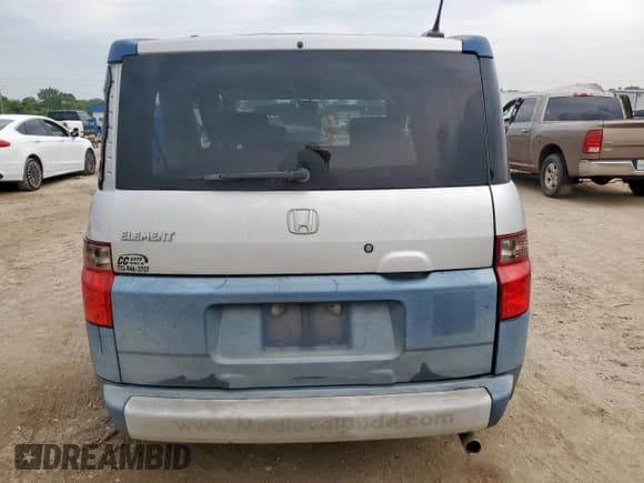 ✅ 2006 Honda Element EX • VIN: 5J6YH18626L001467 • Lot: 58987475. Listed on Copart with Not provided. Free auction sales archive from the USA and detailed vehicle history report at DreamBid. Image 6.