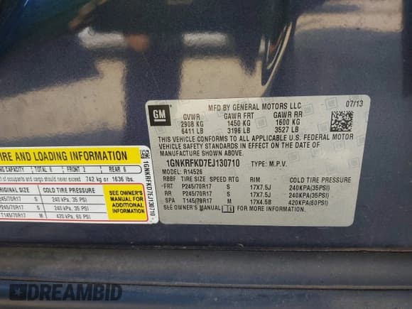 ✅ 2014 Chevrolet Traverse LS • VIN: 1GNKRFKD7EJ130710 • Lot: 43246425. Wystawiony na IAAI z przebiegiem 102 588 mil. Bezpłatny archiwum sprzedaży aukcyjnych z USA i szczegółowy raport historii pojazdu na DreamBid. Zdjęcie 9.