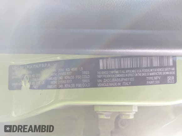 ✅ 2018 Jeep Renegade Sport • VIN: ZACCJBAB8JPH61103 • Lot: 41366723. Wystawiony na IAAI z przebiegiem Nie podano. Bezpłatny archiwum sprzedaży aukcyjnych z USA i szczegółowy raport historii pojazdu na DreamBid. Zdjęcie 9.