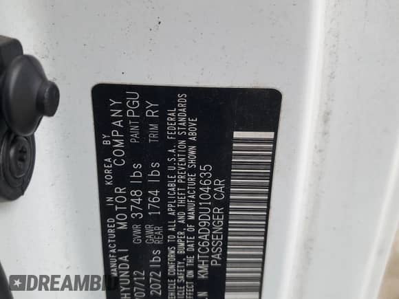 ✅ 2013 Hyundai Veloster RE:MIX • VIN: KMHTC6AD9DU104635 • Лот: 51168275. Размещён на Copart с пробегом 123 866 миль миль. Получите бесплатный доступ к архиву аукционных продаж из США и посмотрите подробный отчёт об истории автомобиля на DreamBid. Изображение 12.