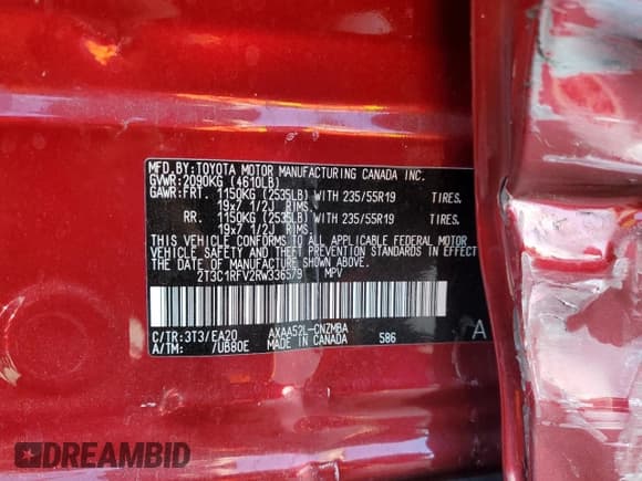 ✅ 2024 Toyota RAV4 XLE Premium • VIN: 2T3C1RFV2RW336579 • Lot: 82359195. Wystawiony na Copart z przebiegiem 4 736 mil. Bezpłatny archiwum sprzedaży aukcyjnych z USA i szczegółowy raport historii pojazdu na DreamBid. Zdjęcie 14.