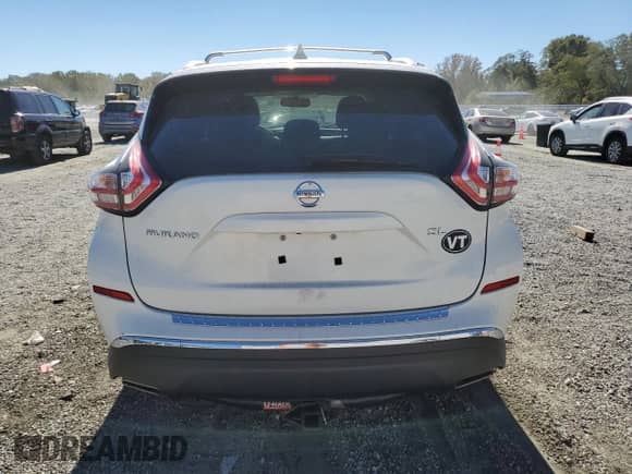 2017 Nissan Murano SL with VIN 5N1AZ2MG9HN128292, listed as a Copart auction lot 82429055 with 40,042 mi miles and Salvage title. Bid and sale history available at DreamBid. Image 6.