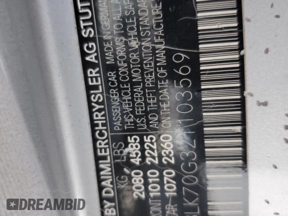 ✅ 2002 Mercedes-Benz CLK 320/430 • VIN: WDBLK70G32T103569 • Lot: 84954505. Wystawiony na Copart z przebiegiem 102 871 mil. Bezpłatny archiwum sprzedaży aukcyjnych z USA i szczegółowy raport historii pojazdu na DreamBid. Zdjęcie 13.