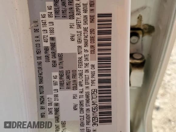 ✅ 2018 Mazda 3 Grand Touring • VIN: 3MZBN1M39JM170759 • Lot: 80208565. Listed on Copart with 44,655 mi. Free auction sales archive from the USA and detailed vehicle history report at DreamBid. Image 12.