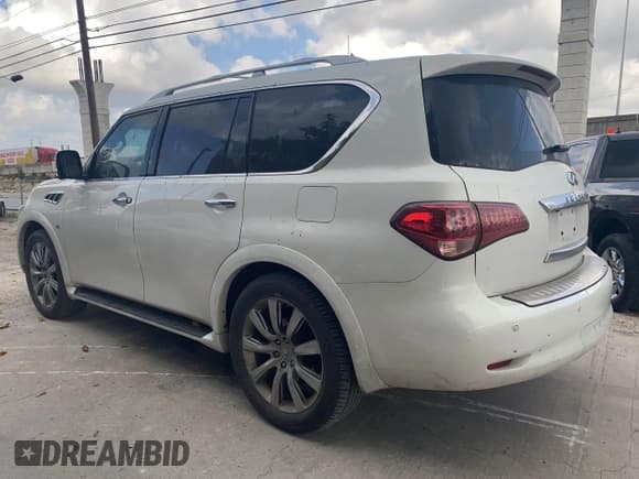 ✅ 2014 Infiniti QX80 • VIN: JN8AZ2NFXE9555533 • Lot: 43104166. Listed on IAAI with 141,533 mi. Free auction sales archive from the USA and detailed vehicle history report at DreamBid. Image 3.