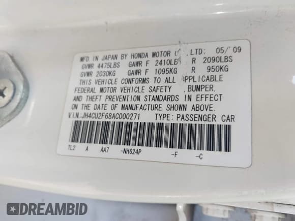✅ 2010 Acura TSX • VIN: JH4CU2F68AC000271 • Lot: 43598136. Wystawiony na IAAI z przebiegiem 194 343 mil. Bezpłatny archiwum sprzedaży aukcyjnych z USA i szczegółowy raport historii pojazdu na DreamBid. Zdjęcie 9.
