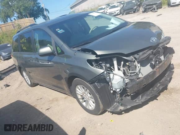 2011 Toyota Sienna XLE AAS with VIN 5TDYK3DC8BS073331, listed as a IAAI auction lot 43099376 with 145,679 mi miles and . Bid and sale history available at DreamBid. Image 1.