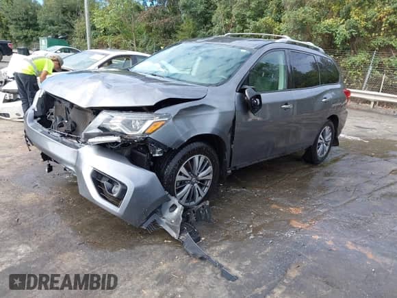 2020 Nissan Pathfinder S with VIN 5N1DR2AN0LC621072, listed as a IAAI auction lot 43412514 with 105,082 mi miles and . Bid and sale history available at DreamBid. Image 2.