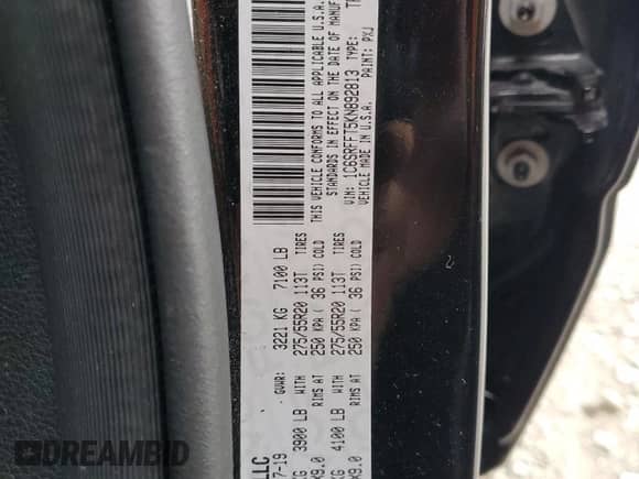 2019 Ram 1500 Big Horn с VIN 1C6SRFFT5KN892813, выставлен на аукционе Copart как лот 83814565 с пробегом 78 270 миль миль и Списание • Salvage title. История ставок и продаж доступна на DreamBid. Изображение 12.