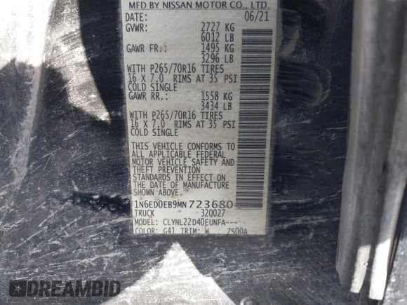 ✅ 2021 Nissan Frontier SV • VIN: 1N6ED0EB9MN723680 • Лот: 41578815. Опубликован ранее на IAAI с пробегом 25 644 миль. Бесплатный доступ к архиву аукционных продаж из США и подробный отчёт об истории автомобиля на DreamBid. Изображение 9.