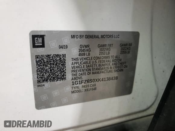 ✅ 2019 Chevrolet Bolt EV Premier • VIN: 1G1FZ6S0XK4138438 • Lot: 87382374. Wystawiony na Copart z przebiegiem 20 429 mil. Bezpłatny archiwum sprzedaży aukcyjnych z USA i szczegółowy raport historii pojazdu na DreamBid. Zdjęcie 14.