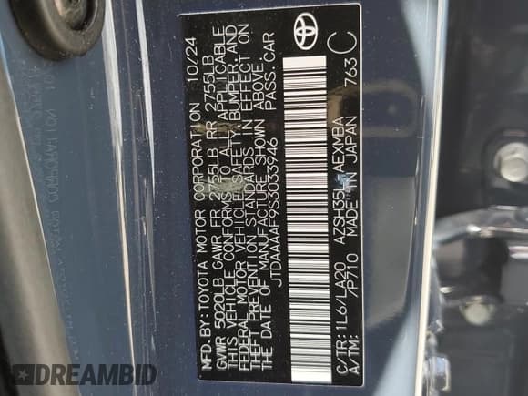 ✅ 2025 Toyota Crown XLE • VIN: JTDAAAAF9S3033946 • Лот: 69181375. Опубликован ранее на Copart с пробегом 7 619 миль. Бесплатный доступ к архиву аукционных продаж из США и подробный отчёт об истории автомобиля на DreamBid. Изображение 13.