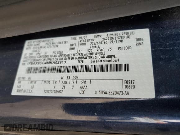 ✅ 2021 Ford Transit Passenger XL • VIN: 1FBAX9CG4MKA02913 • Лот: 86666774. Опубликован ранее на Copart с пробегом 29 881 миль. Бесплатный доступ к архиву аукционных продаж из США и подробный отчёт об истории автомобиля на DreamBid. Изображение 13.