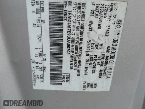 ✅ 2003 Ford Explorer Sport Trac XLS • VIN: 1FMZU67E93UA00703 • Lot: 93007755. Wystawiony na Copart z przebiegiem 190 284 mil. Bezpłatny archiwum sprzedaży aukcyjnych z USA i szczegółowy raport historii pojazdu na DreamBid. Zdjęcie 12.