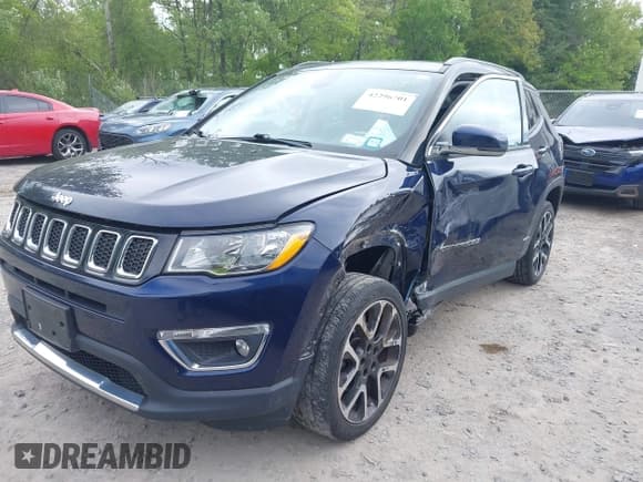 ✅ 2018 Jeep Compass Limited • VIN: 3C4NJDCBXJT481337 • Lot: 42296701. Listed on IAAI with 46,900 mi. Free auction sales archive from the USA and detailed vehicle history report at DreamBid. Image 2.