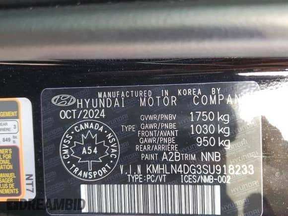 2025 Hyundai Elantra Preferred z VIN KMHLN4DG3SU918233, wystawiony jako Copart lot #65568465 z przebiegiem 8 016 mil mil oraz Czysty tytuł • Clean title. Historia ofert i sprzedaży dostępna na DreamBid. Obrazek 13.