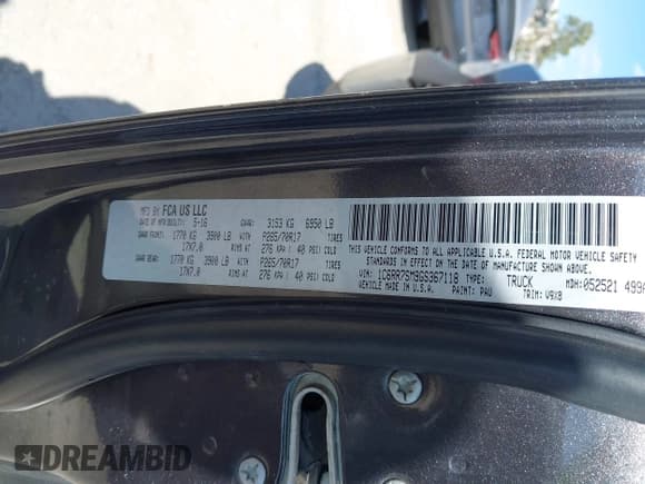 ✅ 2016 Ram 1500 Tradesman • VIN: 1C6RR7SM9GS367118 • Лот: 42137894. Опубликован ранее на IAAI с пробегом 145 819 миль. Бесплатный доступ к архиву аукционных продаж из США и подробный отчёт об истории автомобиля на DreamBid. Изображение 9.