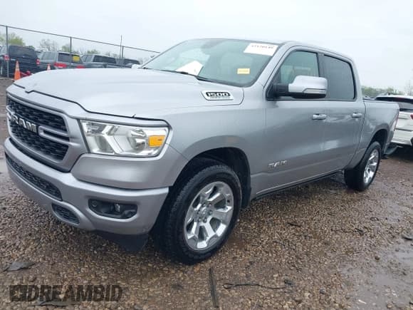 ✅ 2022 Ram 1500 Lone Star • VIN: 1C6SRFFTXNN411913 • Lot: 42120149. Listed on IAAI with 55,032 mi. Free auction sales archive from the USA and detailed vehicle history report at DreamBid. Image 2.