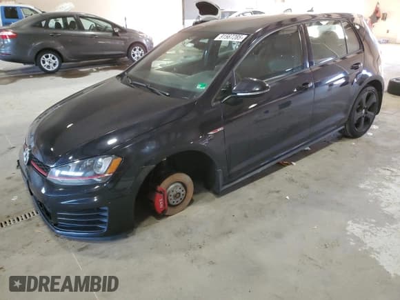 ✅ 2017 Volkswagen Golf GTI S • VIN: 3VW447AU3HM071361 • Lot: 91567285. Listed on Copart with 89,645 mi. Free auction sales archive from the USA and detailed vehicle history report at DreamBid. Image 1.