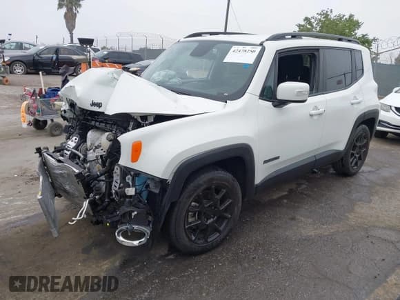 ✅ 2020 Jeep Renegade Latitude • VIN: ZACNJABB7LPL60157 • Lot: 42478250. Listed on IAAI with Not provided. Free auction sales archive from the USA and detailed vehicle history report at DreamBid. Image 2.