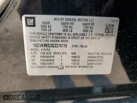 ✅ 2016 Chevrolet Silverado 1500 LT • VIN: 1GCVKREC3GZ279778 • Лот: 69671914. Опубликован ранее на Copart с пробегом 91 962 миль. Бесплатный доступ к архиву аукционных продаж из США и подробный отчёт об истории автомобиля на DreamBid. Изображение 14.