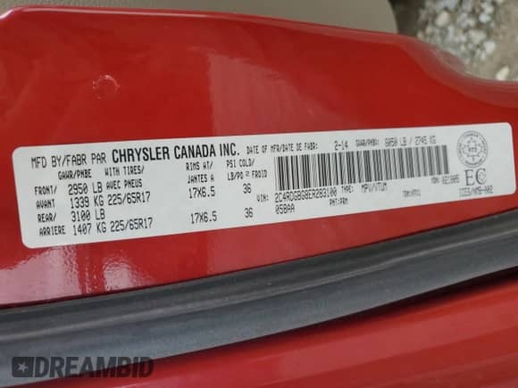 2014 Dodge Grand Caravan SE z VIN 2C4RDGBG8ER283100, wystawiony jako Copart lot #86293465 z przebiegiem 215 344 mil mil oraz Szkoda całkowita • Salvage title. Historia ofert i sprzedaży dostępna na DreamBid. Obrazek 14.