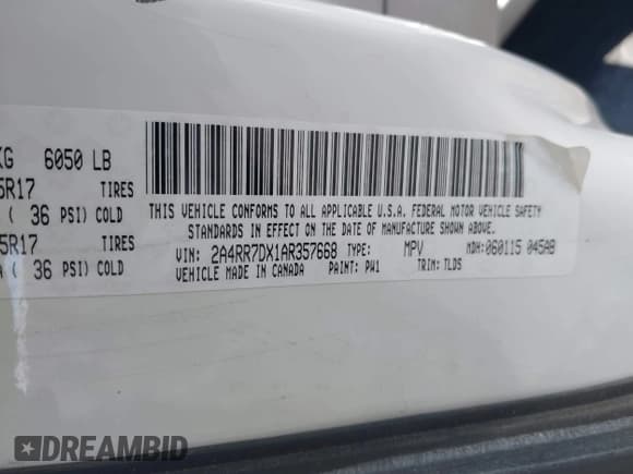 ✅ 2010 Chrysler Town & Country Limited • VIN: 2A4RR7DX1AR357668 • Lot: 42173545. Wystawiony na IAAI z przebiegiem 114 486 mil. Bezpłatny archiwum sprzedaży aukcyjnych z USA i szczegółowy raport historii pojazdu na DreamBid. Zdjęcie 9.