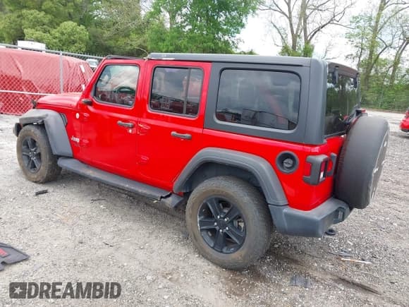 ✅ 2021 Jeep Wrangler Unlimited Sport S • VIN: 1C4HJXDN1MW544637 • Lot: 42086233. Listed on IAAI with 78,536 mi. Free auction sales archive from the USA and detailed vehicle history report at DreamBid. Image 3.