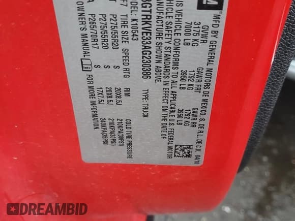 ✅ 2010 GMC Sierra 1500 SLE • VIN: 3GTRKVE33AG230386 • Лот: 83833415. Опубликован ранее на Copart с пробегом 182 000 миль. Бесплатный доступ к архиву аукционных продаж из США и подробный отчёт об истории автомобиля на DreamBid. Изображение 13.