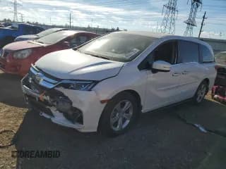 ✅ 2020 Honda Odyssey EX-L • VIN: 5FNRL6H73LB018999 • Лот: 90337285. Опубликован ранее на Copart с пробегом 66 610 миль. Бесплатный доступ к архиву аукционных продаж из США и подробный отчёт об истории автомобиля на DreamBid. Изображение 1.