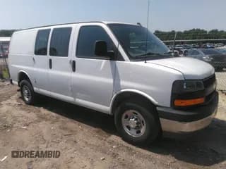 ✅ 2021 Chevrolet Express Cargo • VIN: 1GCWGAFP1M1244868 • Lot: 42578406. Listed on IAAI with 62,764 mi. Free auction sales archive from the USA and detailed vehicle history report at DreamBid. Image 1.