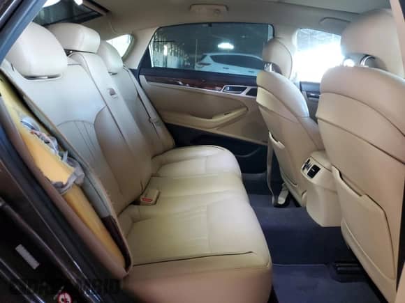 2015 Hyundai Genesis 3.8L z VIN KMHGN4JE8FU089590, wystawiony jako Copart lot #83260124 z przebiegiem 82 182 mil mil oraz Szkoda całkowita • Salvage title. Historia ofert i sprzedaży dostępna na DreamBid. Obrazek 10.