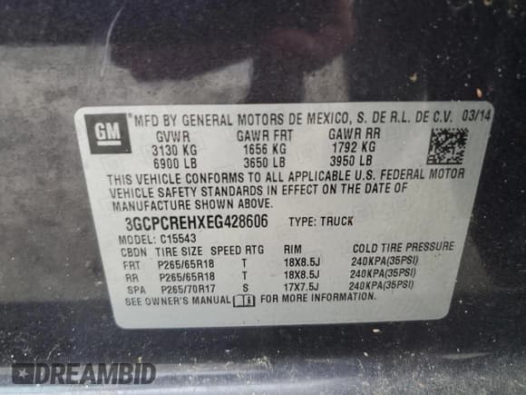 ✅ 2014 Chevrolet Silverado 1500 LT • VIN: 3GCPCREHXEG428606 • Лот: 79432634. Опубликован ранее на Copart с пробегом 137 450 миль. Бесплатный доступ к архиву аукционных продаж из США и подробный отчёт об истории автомобиля на DreamBid. Изображение 12.