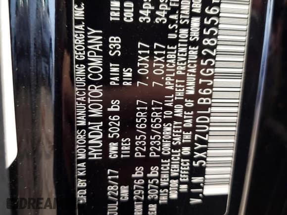 ✅ 2018 Hyundai Santa Fe 2.4L • VIN: 5XYZUDLB6JG528556 • Лот: 91180075. Опубликован ранее на Copart с пробегом 87 693 миль. Бесплатный доступ к архиву аукционных продаж из США и подробный отчёт об истории автомобиля на DreamBid. Изображение 13.