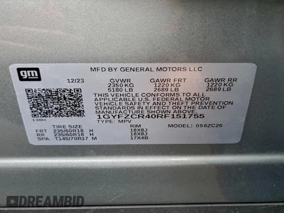 ✅ 2024 Cadillac XT4 FWD Premium Luxury • VIN: 1GYFZCR40RF151755 • Lot: 95411065. Listed on Copart with 40,052 mi. Free auction sales archive from the USA and detailed vehicle history report at DreamBid. Image 13.