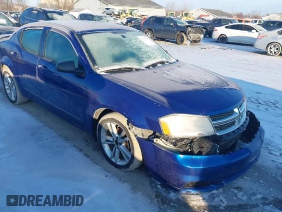 ✅ 2012 Dodge Avenger SE V6 • VIN: 1C3CDZAG8CN314234 • Лот: 41532493. Опубликован ранее на IAAI с пробегом 165 546 миль. Бесплатный доступ к архиву аукционных продаж из США и подробный отчёт об истории автомобиля на DreamBid. Изображение 1.