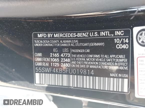 ✅ 2015 Mercedes-Benz C 300 Sport • VIN: 55SWF4KB5FU019814 • Лот: 43410003. Опубликован ранее на IAAI с пробегом 160 532 миль. Бесплатный доступ к архиву аукционных продаж из США и подробный отчёт об истории автомобиля на DreamBid. Изображение 9.