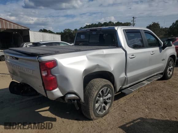 2022 Chevrolet Silverado 1500 LT with VIN 1GCPWCED3NZ107265, listed as a Copart auction lot 85198595 with 55,090 mi miles and Salvage title. Bid and sale history available at DreamBid. Image 3.