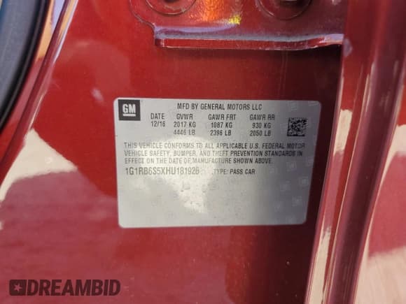 ✅ 2017 Chevrolet Volt Premier • VIN: 1G1RB6S5XHU181926 • Lot: 46052834. Wystawiony na Copart z przebiegiem 55 949 mil. Bezpłatny archiwum sprzedaży aukcyjnych z USA i szczegółowy raport historii pojazdu na DreamBid. Zdjęcie 12.