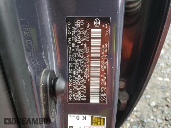 ✅ 2010 Toyota Prius III • VIN: JTDKN3DU1A0161533 • Lot: 91433125. Wystawiony na Copart z przebiegiem 149 586 mil. Bezpłatny archiwum sprzedaży aukcyjnych z USA i szczegółowy raport historii pojazdu na DreamBid. Zdjęcie 12.