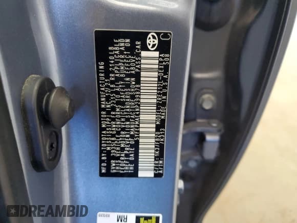 ✅ 2022 Toyota Corolla LE • VIN: 5YFEPMAE4NP299878 • Lot: 87080295. Wystawiony na Copart z przebiegiem 78 726 mil. Bezpłatny archiwum sprzedaży aukcyjnych z USA i szczegółowy raport historii pojazdu na DreamBid. Zdjęcie 13.